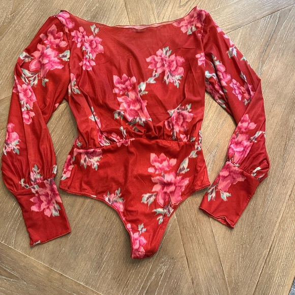 FP Movement by Free People Tops - NWOT Free People Floral Lace Bodysuit